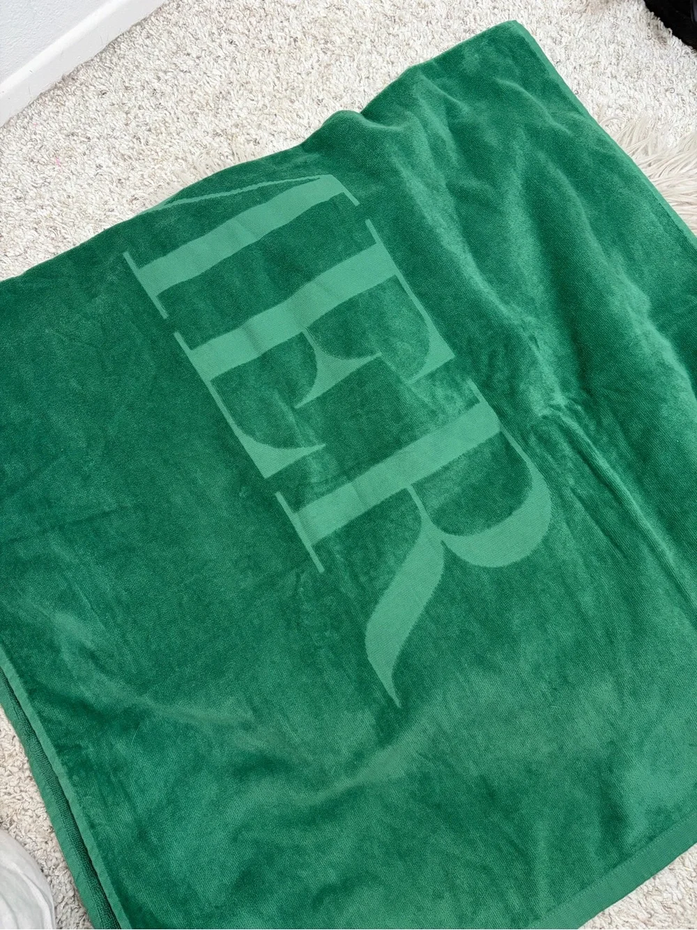 Exclusive La Mer Emerald Green VIP Cotton Beach Towel